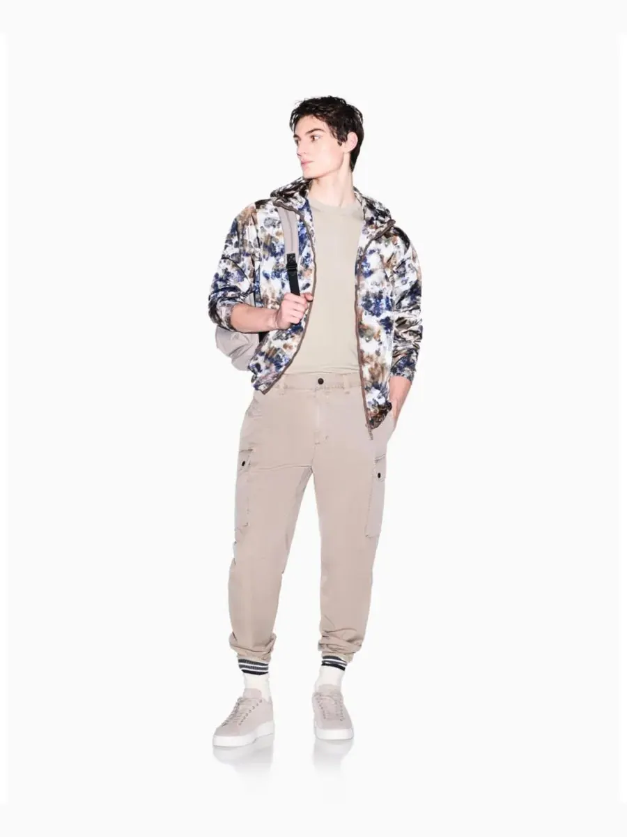 Мужской ребристый свитер с коротким рукавом IBIZA X A|X Armani Exchange — изображение 3 из 5, бежевый