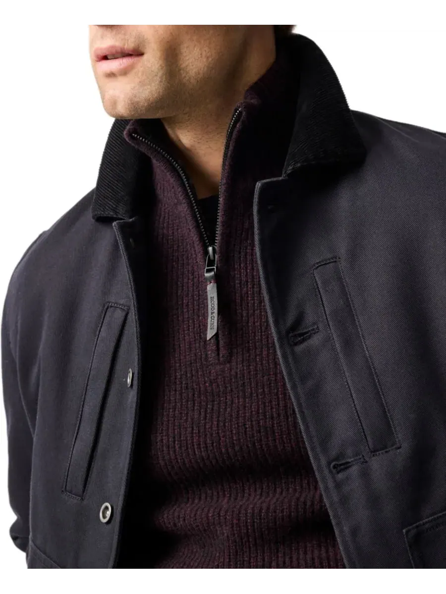 Мужской свитер Robbies Road Quarter Zip Rodd & Gunn — изображение 5 из 5, черный