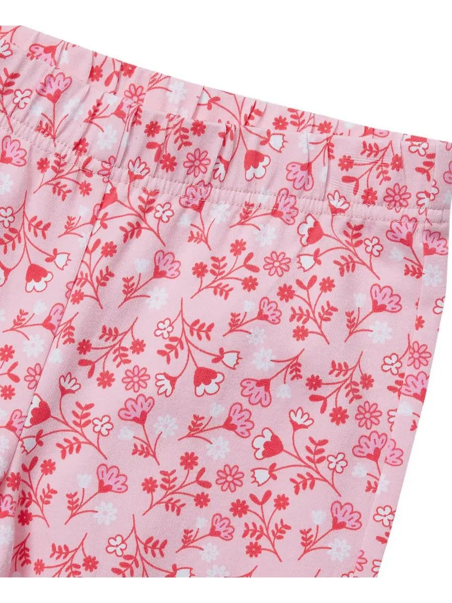 Леггинсы для девочек из плотного хлопка Tough Cotton, модель Novelty Ankle Lands' End — изображение 2 из 3, розовый