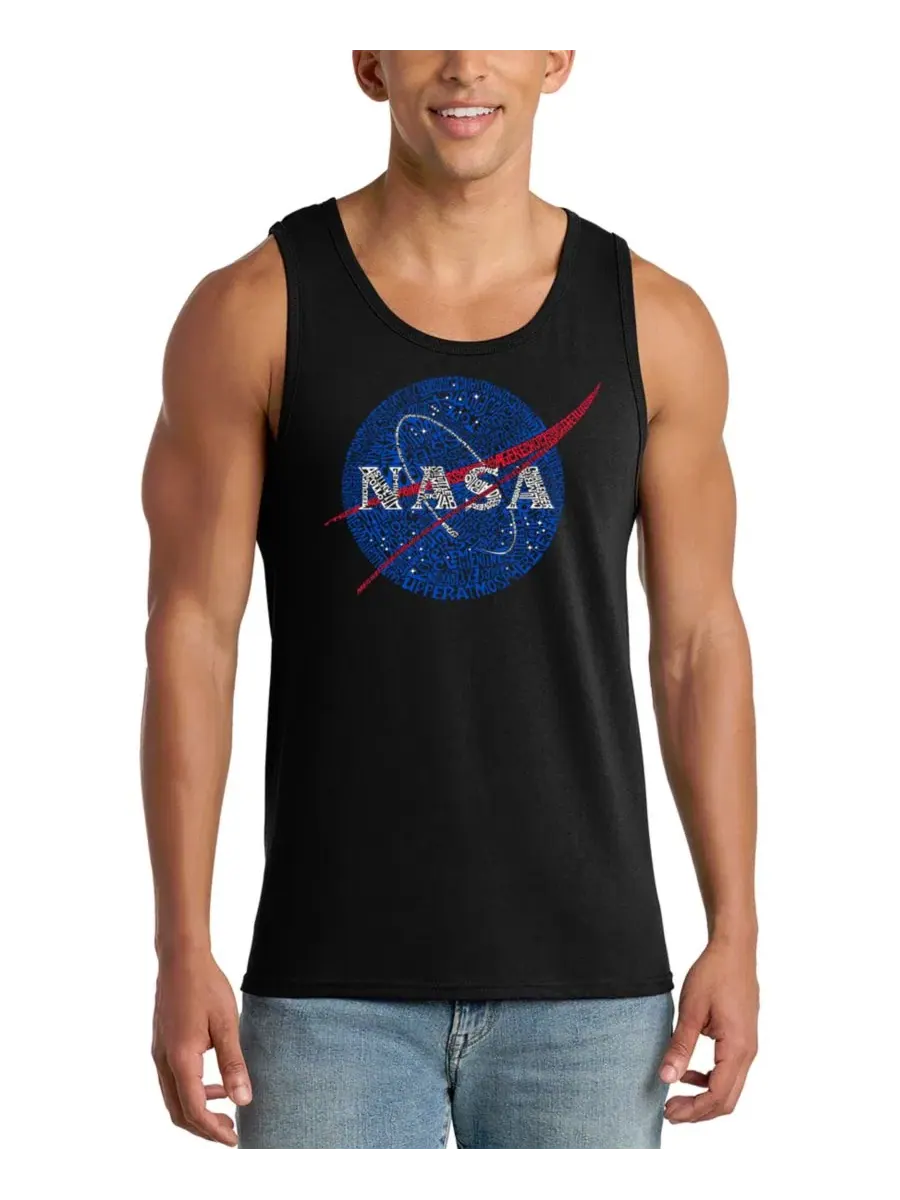 Мужская майка с принтом NASA Insignia Meatball Logo Graphic LA Pop Art — изображение 1 из 4, черный