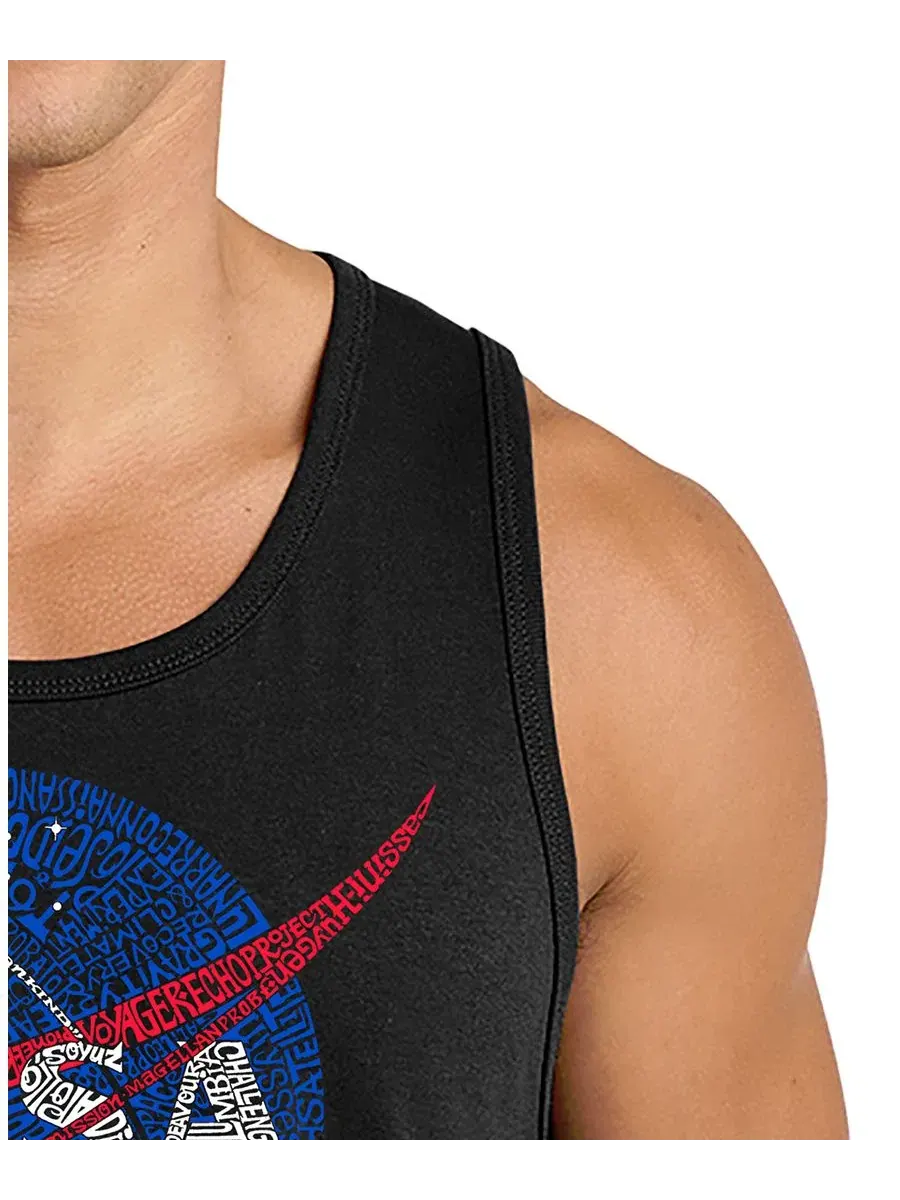 Мужская майка с принтом NASA Insignia Meatball Logo Graphic LA Pop Art — изображение 2 из 4, черный