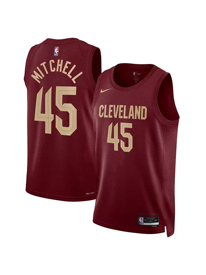 Мужская и женская баскетбольная майка Donovan Mitchell Cleveland Cavaliers Swingman Nike — изображение 1 из 3, бордовый