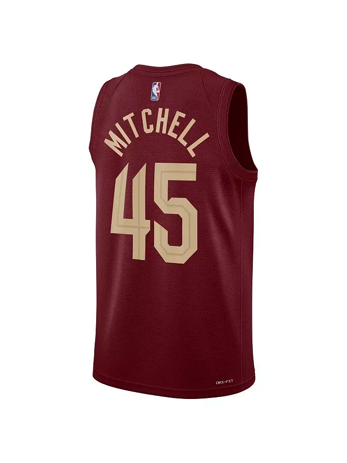 Мужская и женская баскетбольная майка Donovan Mitchell Cleveland Cavaliers Swingman Nike — изображение 2 из 3, бордовый