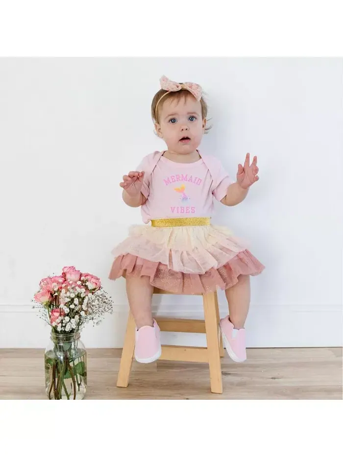 Боди с коротким рукавом для девочек Mermaid Vibes Sweet Wink — изображение 2 из 2, розовый
