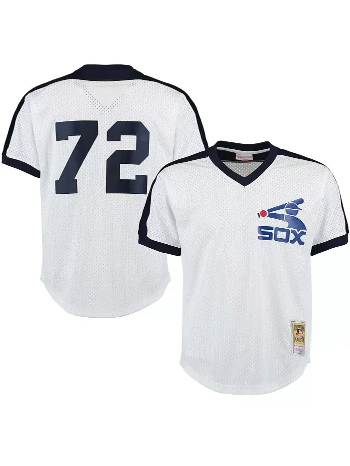 Мужская бейсбольная майка для тренировок Carlton Fisk Chicago White Sox Cooperstown — изображение 1 из 3, белый