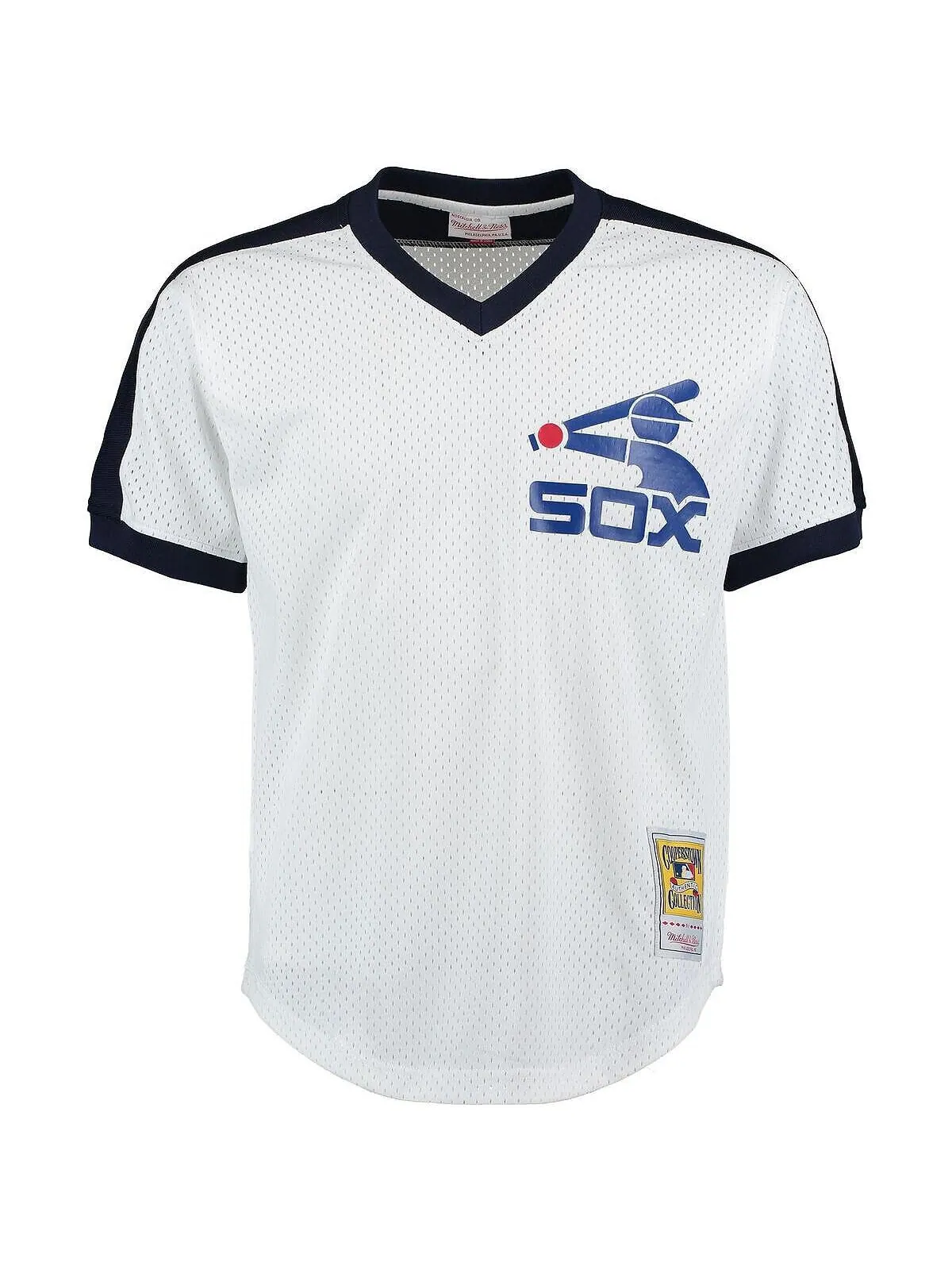 Мужская футболка carlton fisk white chicago white sox cooperstown mesh batting practice jersey — изображение 3 из 3, белый