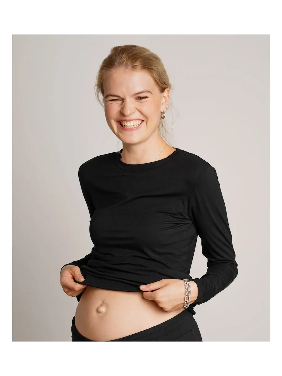 Футболка с длинными рукавами и круглым вырезом Maternity Liv NOM Maternity