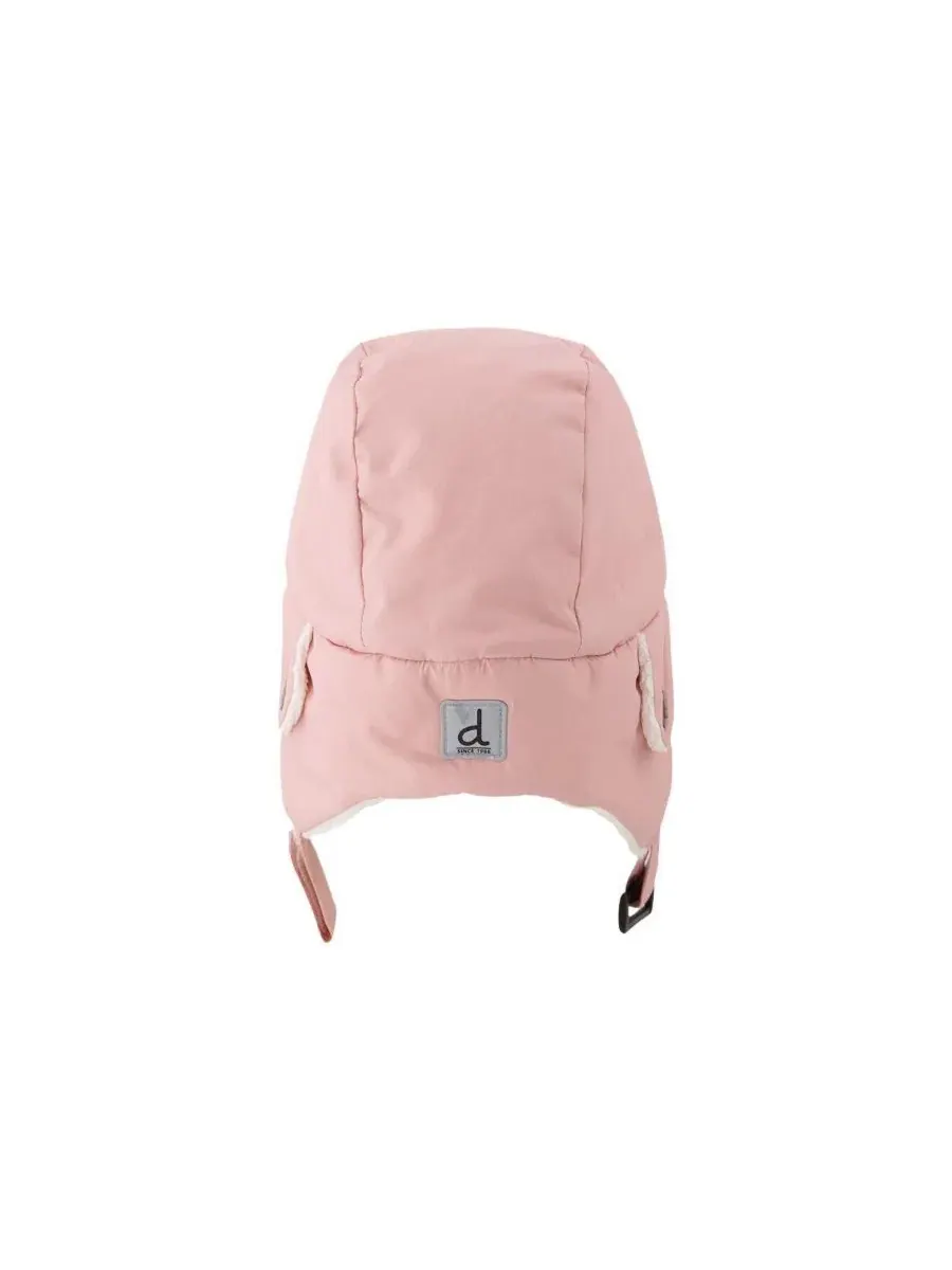 Детская шапка-ушанка с подкладкой Pale Dusty Pink Deux par Deux — изображение 3 из 5, бледный розовый