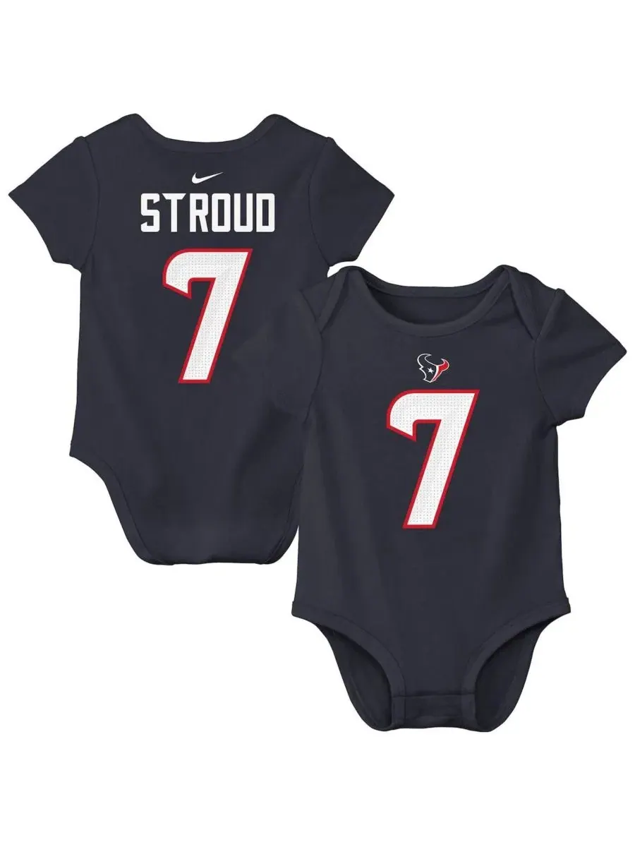 Боди с коротким рукавом C.J. Stroud Player Name Number Nike — изображение 1 из 3, темно-синий