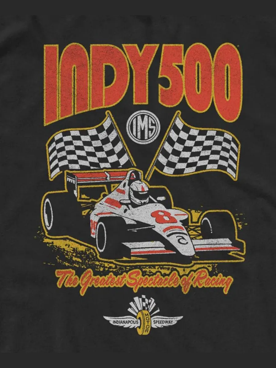 Майка-безрукавка с принтом Vintage Race Car Indy 500 Fifth Sun — изображение 3 из 3, черный
