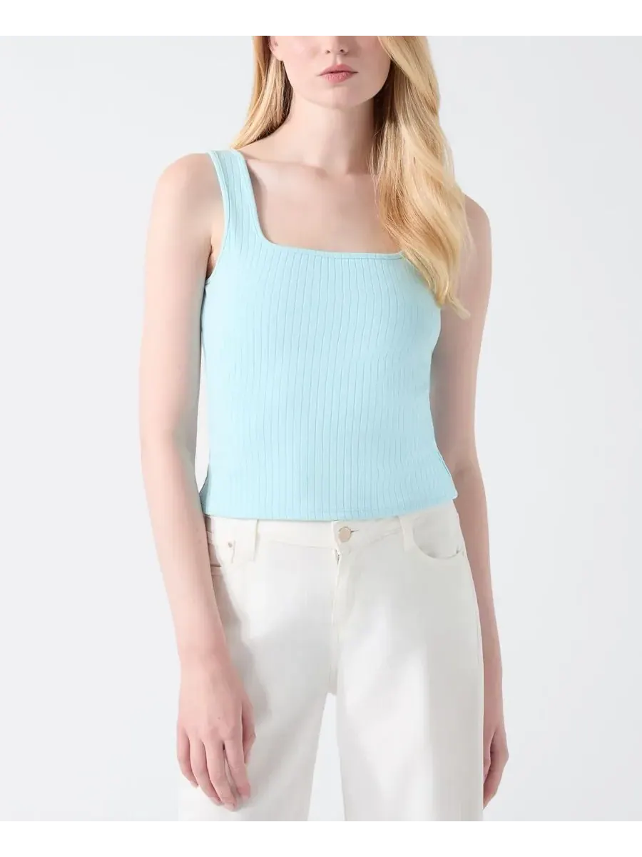 Женская вязаная блузка с длинными рукавами и вырезами Wren GUESS — изображение 3 из 5, синий