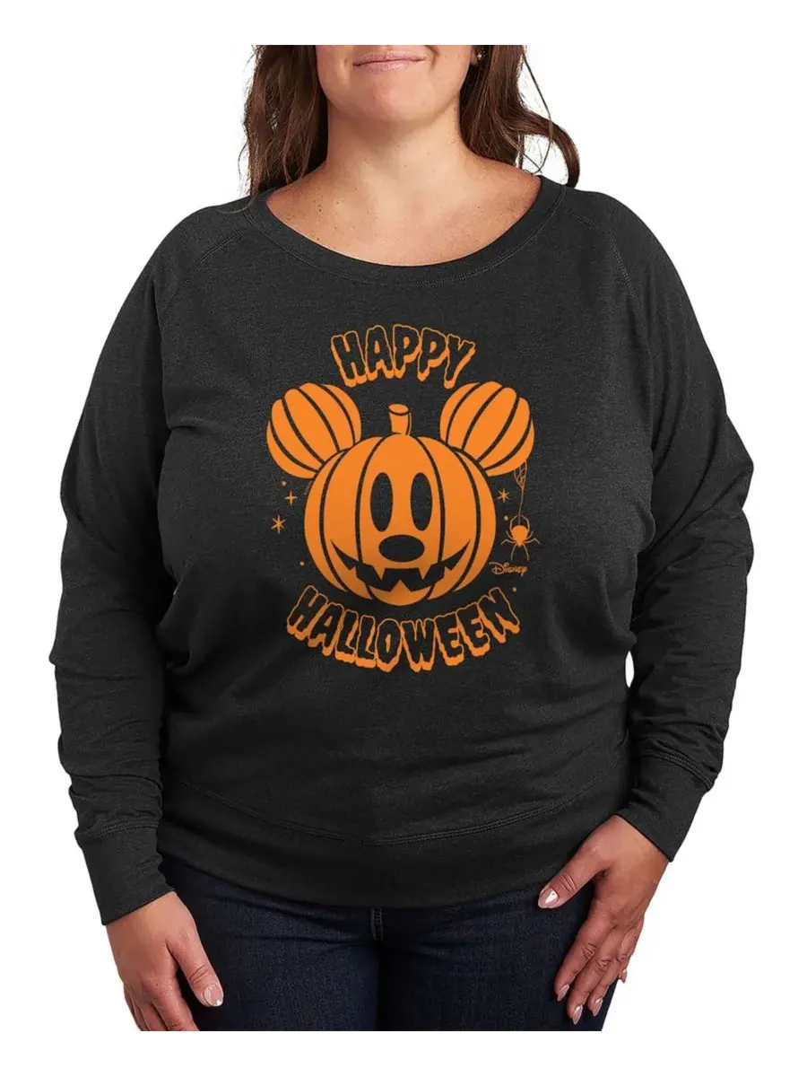 Футболка с длинным рукавом Disney Happy Halloween Микки Маус из французской махровой ткани больших — изображение 1 из 3