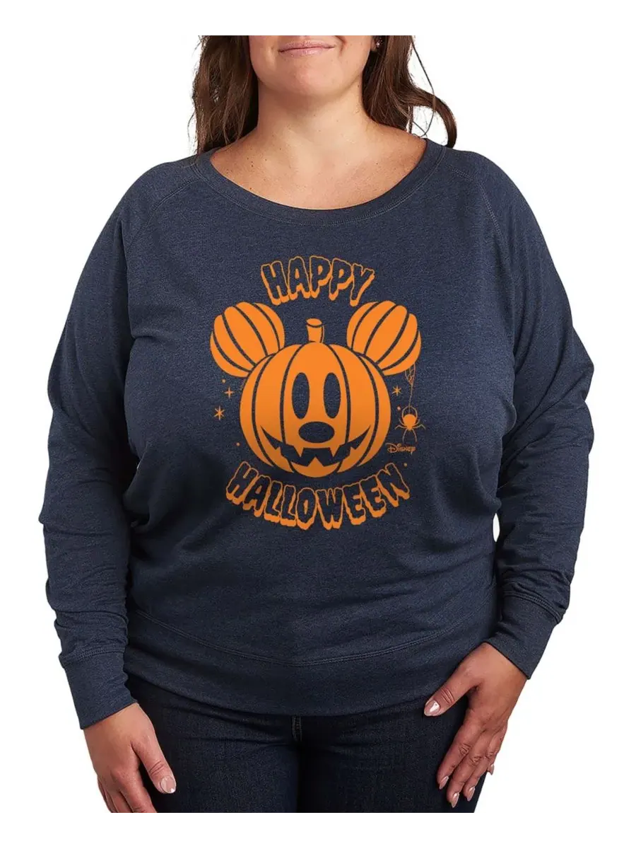 Футболка с длинным рукавом Disney Happy Halloween Микки Маус из французской махровой ткани больших — изображение 1 из 3