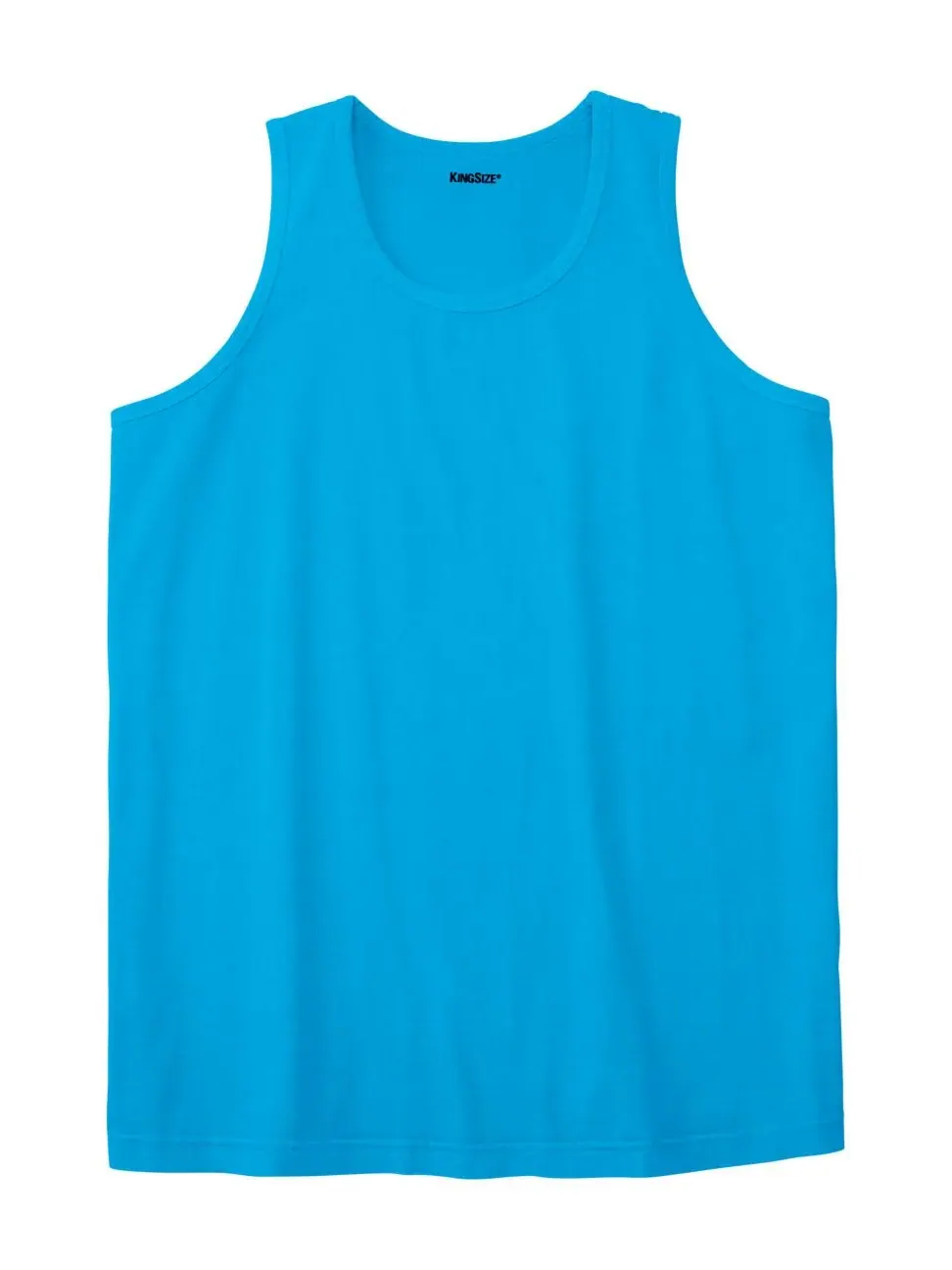 Большая и высокая, не дающая усадок, легкая майка KingSize, Electric Turquoise — изображение 2 из 4