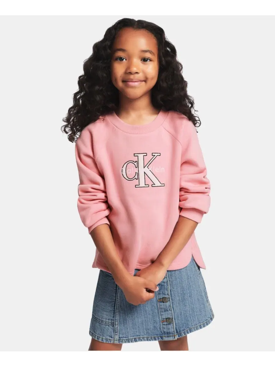 Свитшот женский Calvin Klein с длинным рукавом — изображение 1 из 8, розовый