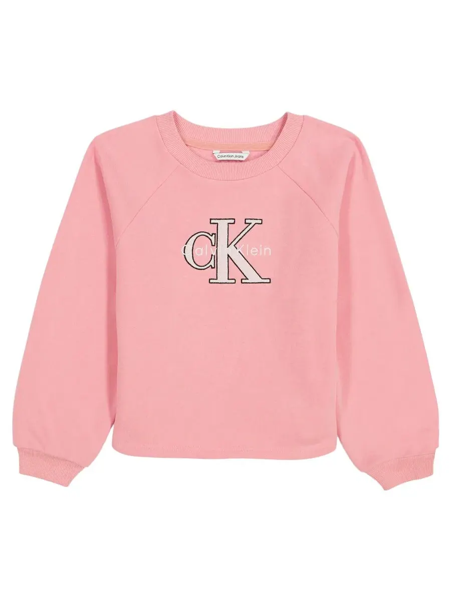 Свитшот женский Calvin Klein с длинным рукавом — изображение 5 из 8, розовый
