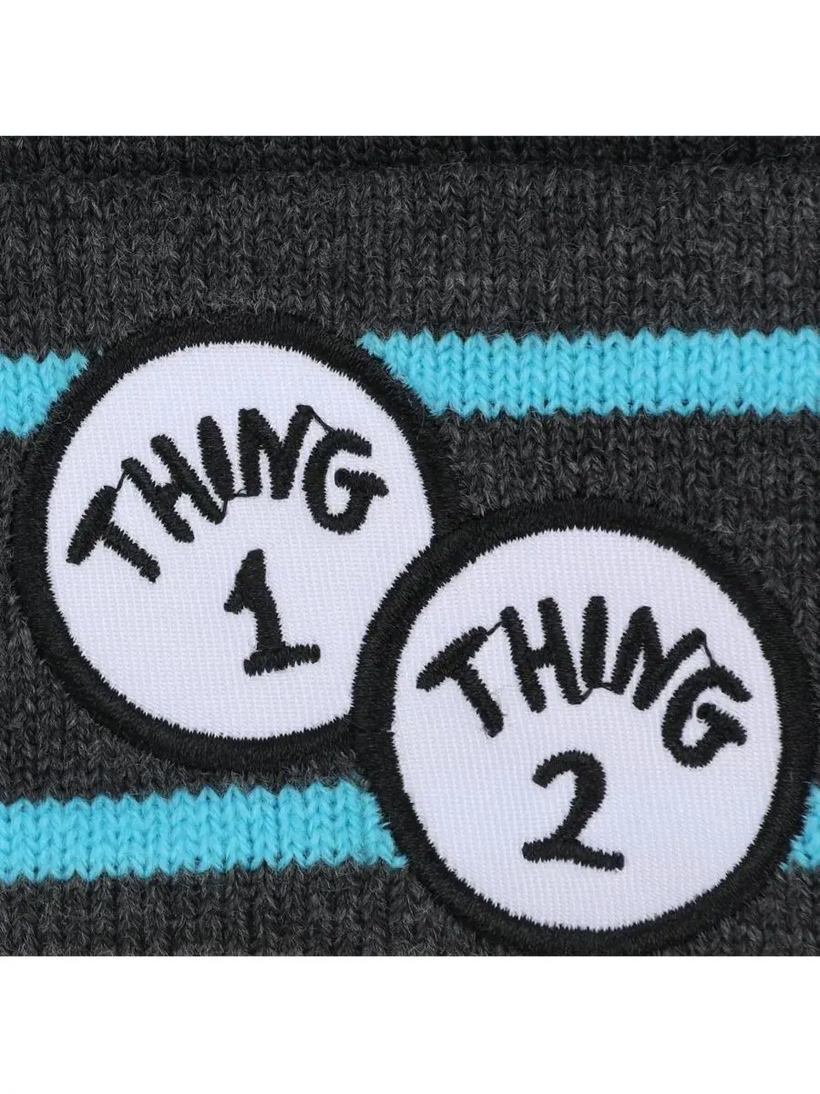 Шапка с помпоном и перчатками Thing 1 and Thing 2 Dr. Seuss — изображение 3 из 5, черный