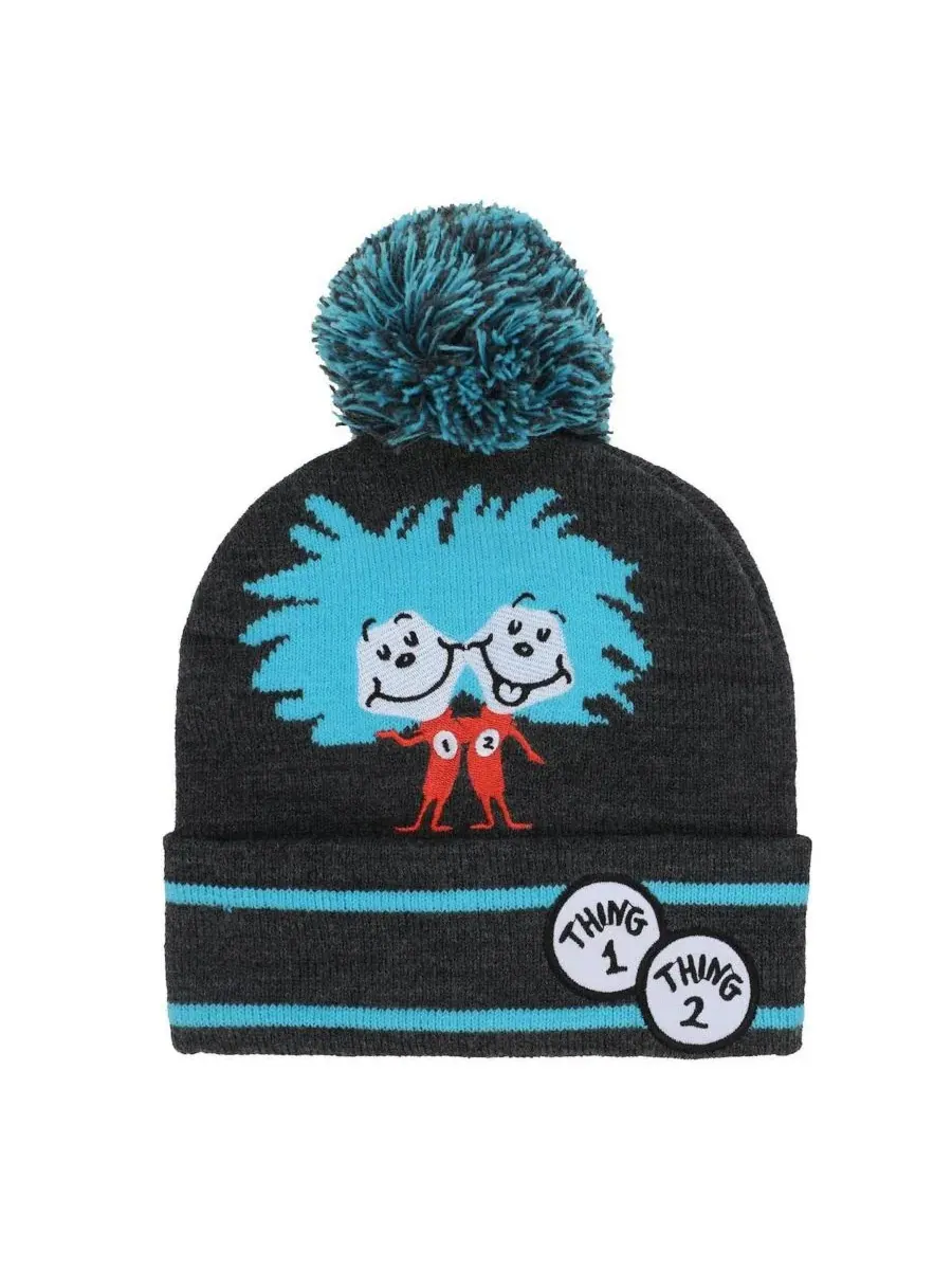 Шапка с помпоном и перчатками Thing 1 and Thing 2 Dr. Seuss — изображение 4 из 5, черный