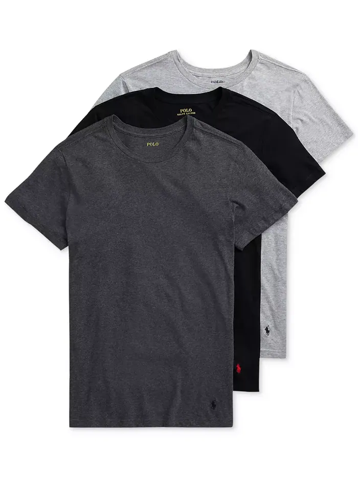 Мужские классические майки, 3 шт Polo Ralph Lauren — изображение 1 из 5, черный
