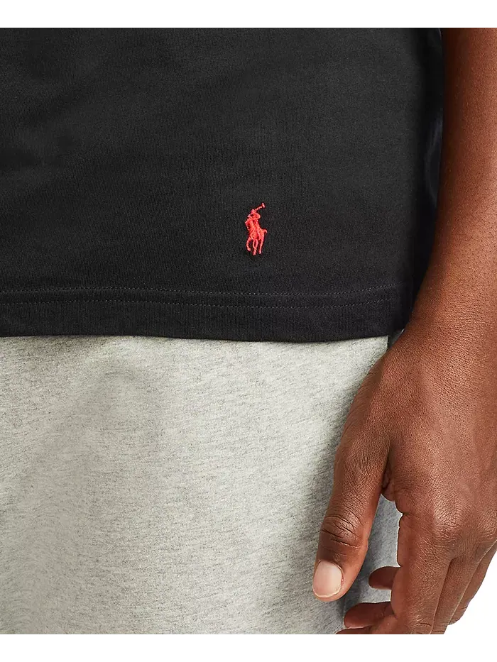 Мужские классические майки, 3 шт Polo Ralph Lauren — изображение 3 из 8, черный