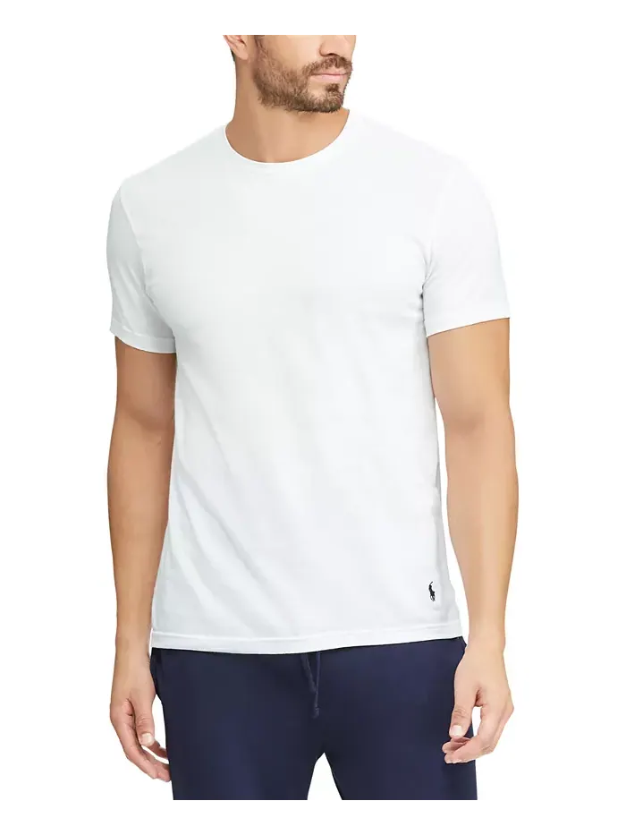 Мужские классические майки, 3 шт Polo Ralph Lauren — изображение 2 из 8, темно-синий/белый/черный