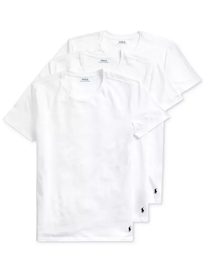 Мужские классические майки, 3 шт Polo Ralph Lauren — изображение 1 из 9, белый