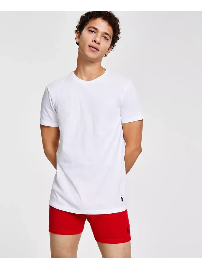 Мужские классические майки, 3 шт Polo Ralph Lauren — изображение 2 из 9, белый