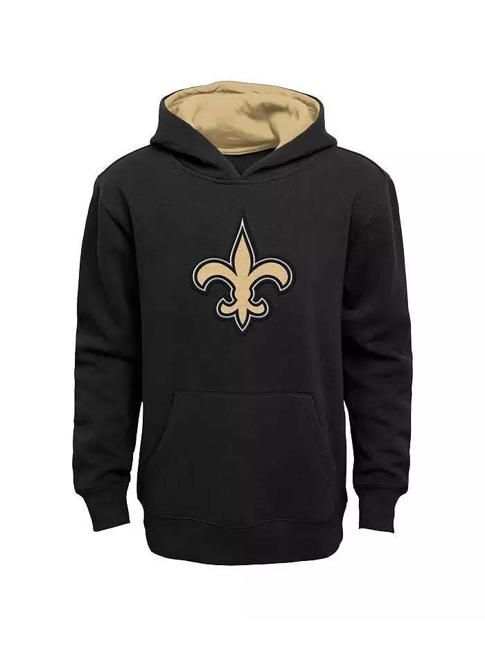 Черный пуловер с капюшоном Big Boys New Orleans Saints Prime Outerstuff — изображение 1 из 1