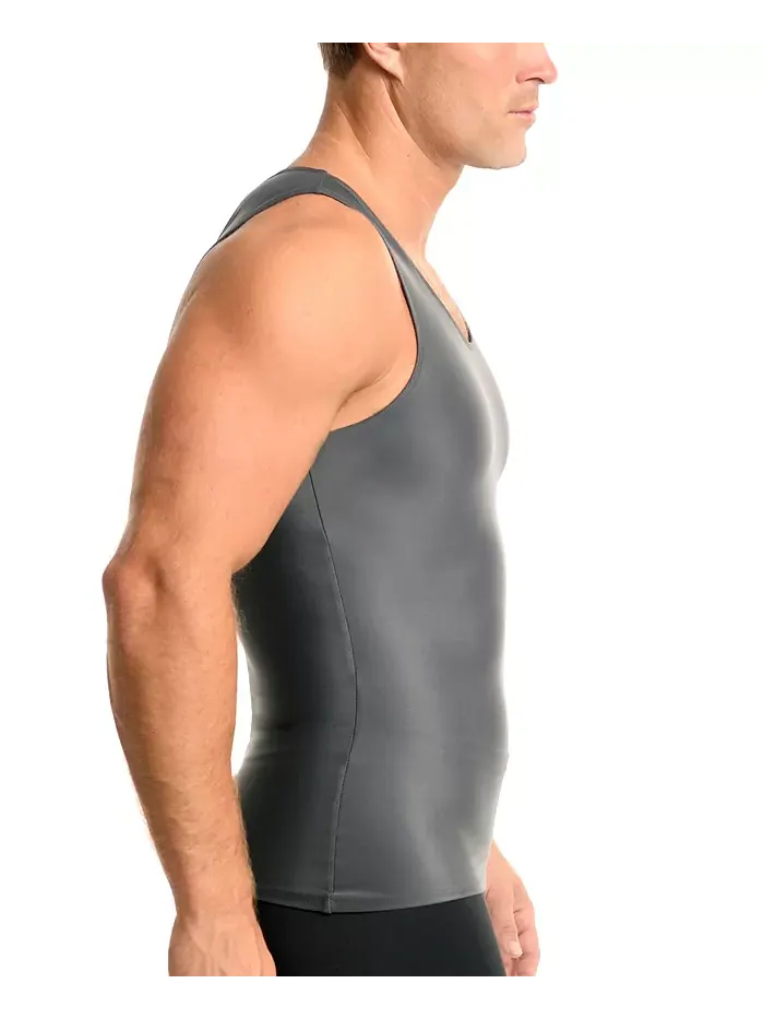 Мужская компрессионная майка Muscle Tank Top для активного образа жизни Instaslim — изображение 4 из 6, серый