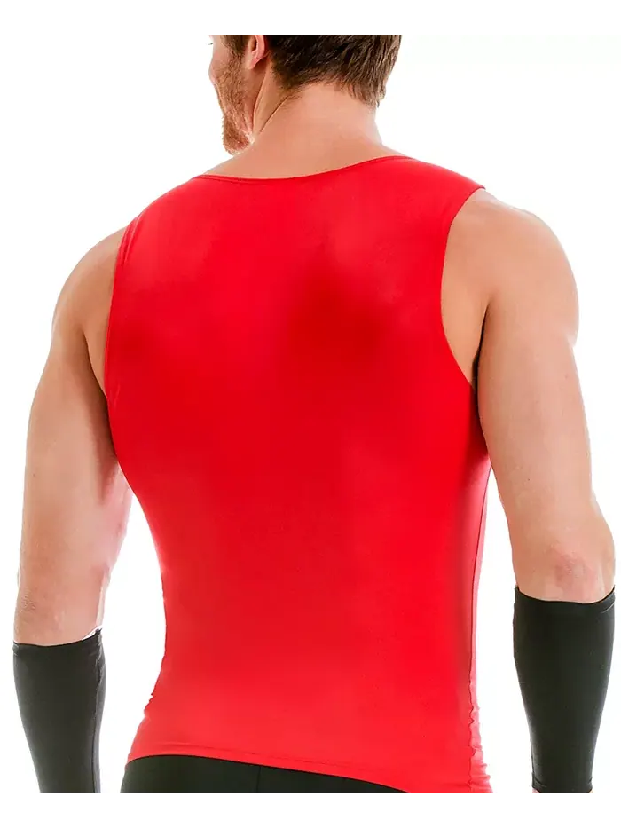 Мужская компрессионная майка Muscle Tank Top для активного образа жизни Instaslim — изображение 2 из 5, красный