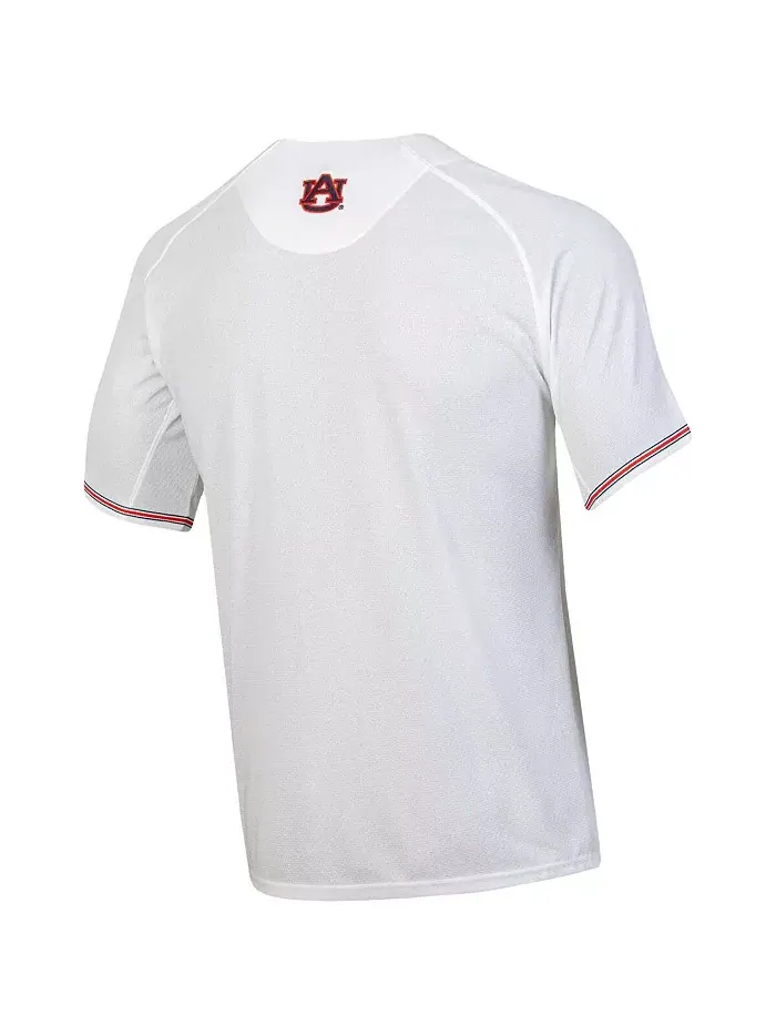Мужская бейсбольная майка Auburn Tigers с V-образным вырезом Under Armour — изображение 3 из 5, белый