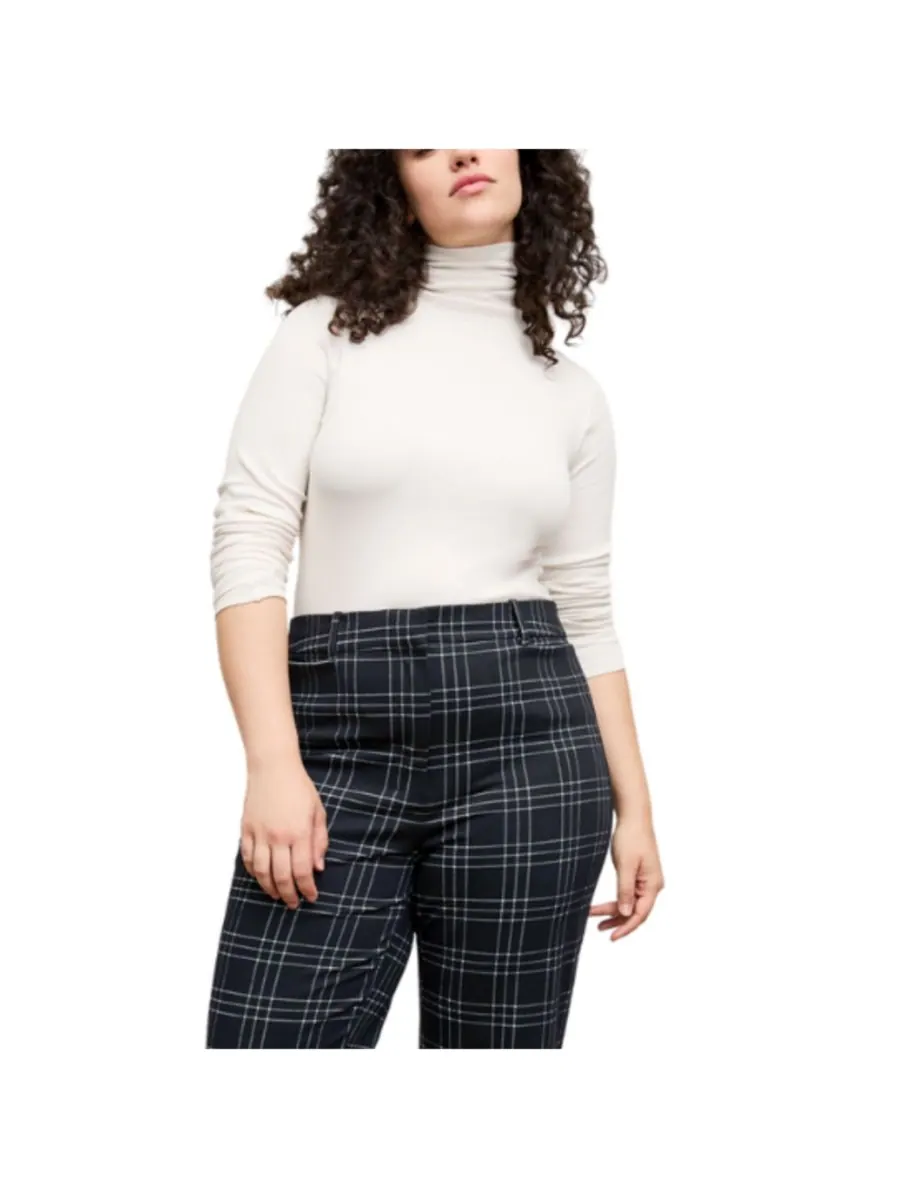 Водолазка Axam Layering - ребристая, из хлопка пима MMLaFleur — изображение 1 из 7, белый