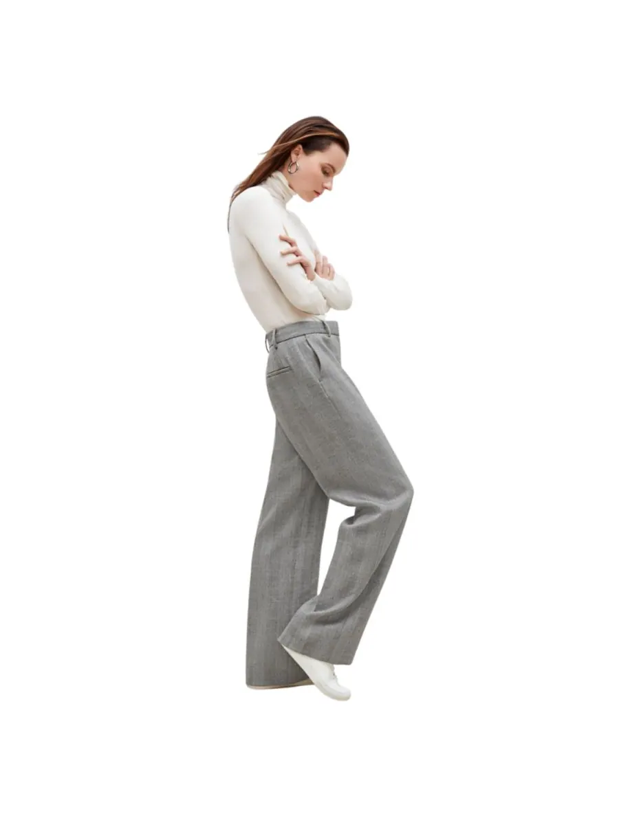 Водолазка Axam Layering - ребристая, из хлопка пима MMLaFleur — изображение 5 из 7, белый