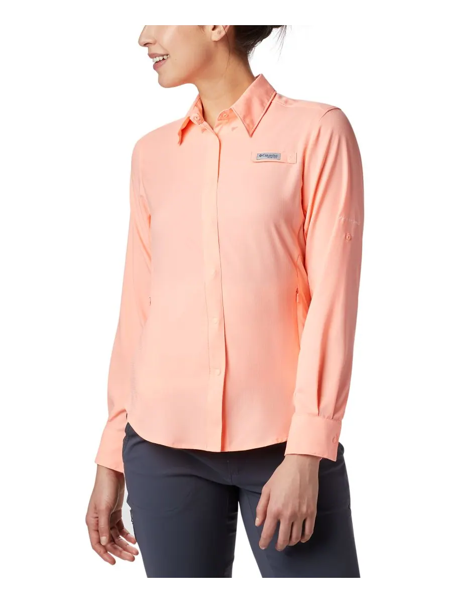 Женская футболка с длинными рукавами PFG Tamiami II Columbia — изображение 1 из 8, розовый
