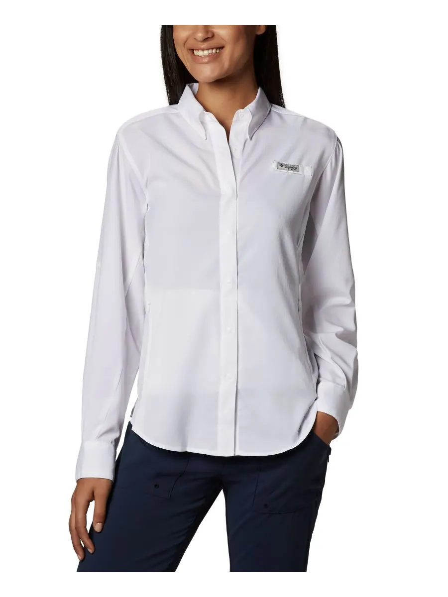 Женская футболка с длинными рукавами PFG Tamiami II Columbia — изображение 1 из 6, белый