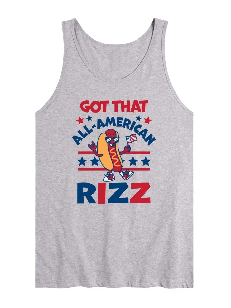 Мужская майка без рукавов с графическим принтом "All American Rizz Hotdog" Airwaves — изображение 1 из 3, приглушенный