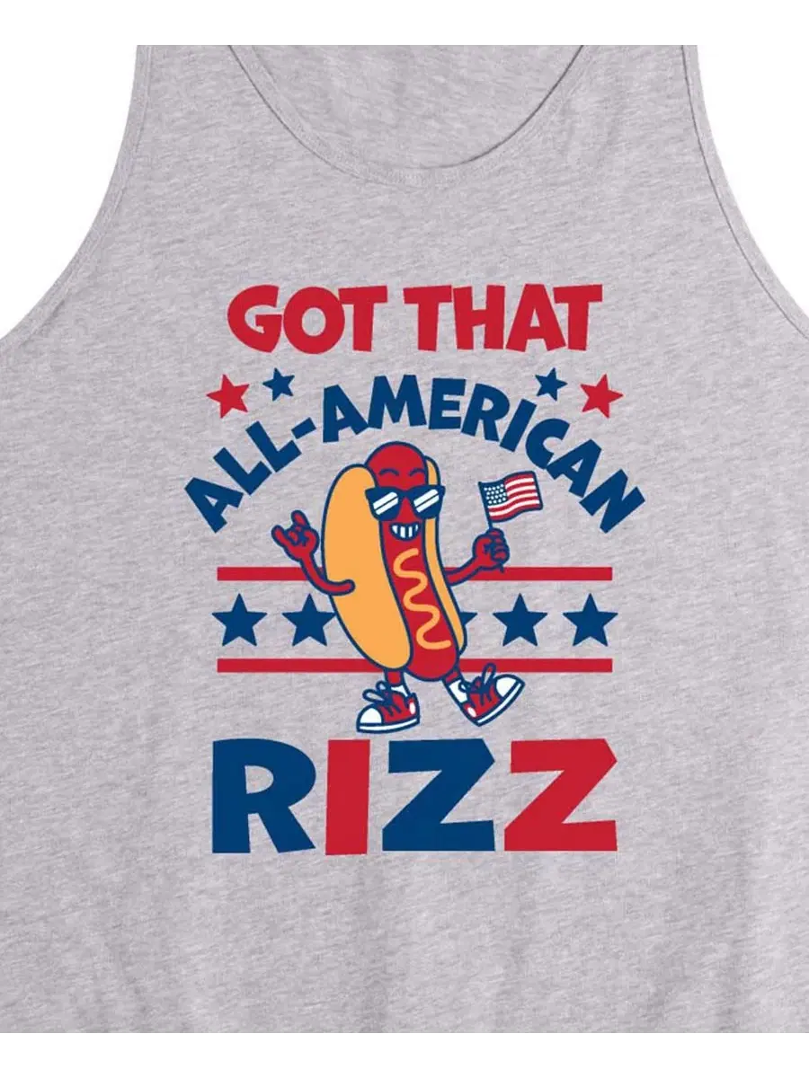 Мужская майка без рукавов с графическим принтом "All American Rizz Hotdog" Airwaves — изображение 3 из 3, приглушенный