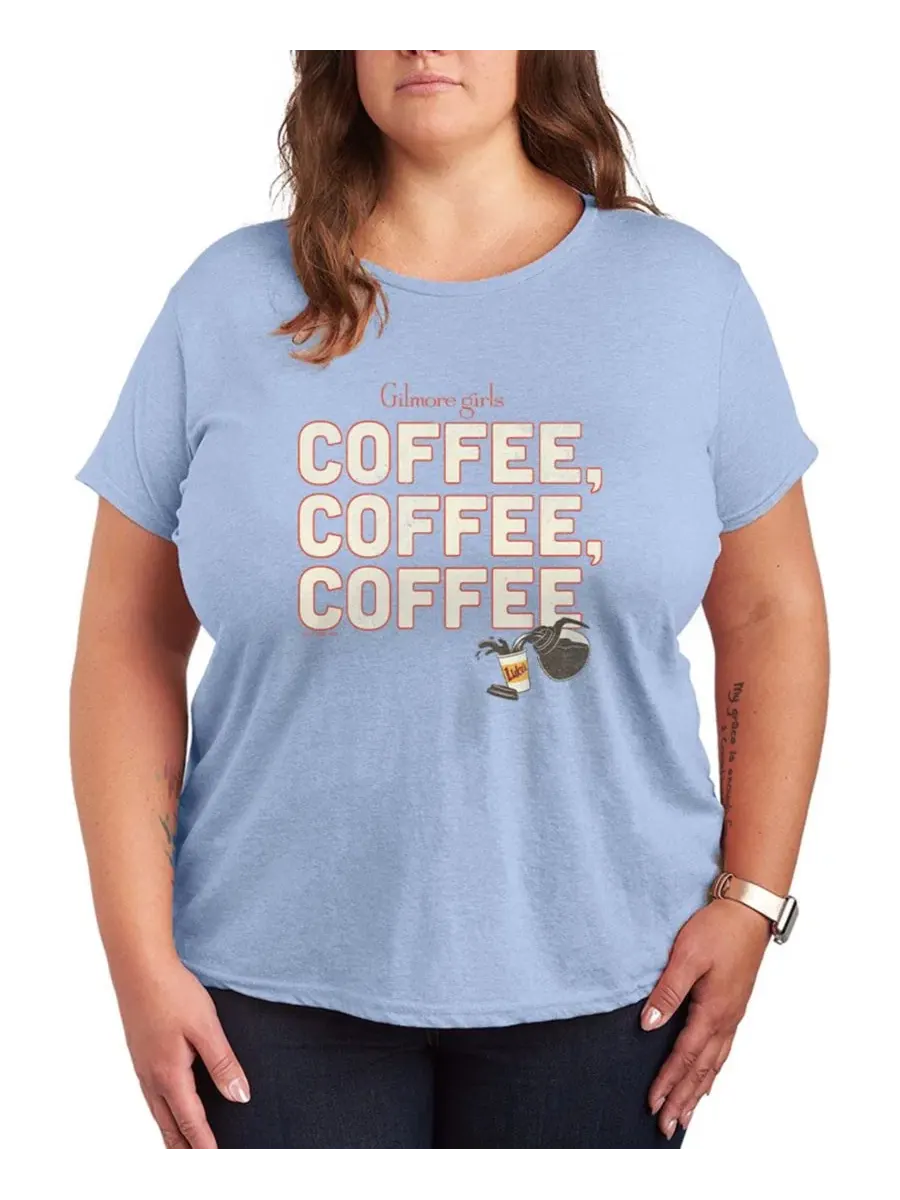 Футболка с длинным рукавом Plus Size Gilmore Girls And Coffee Hybrid Apparel