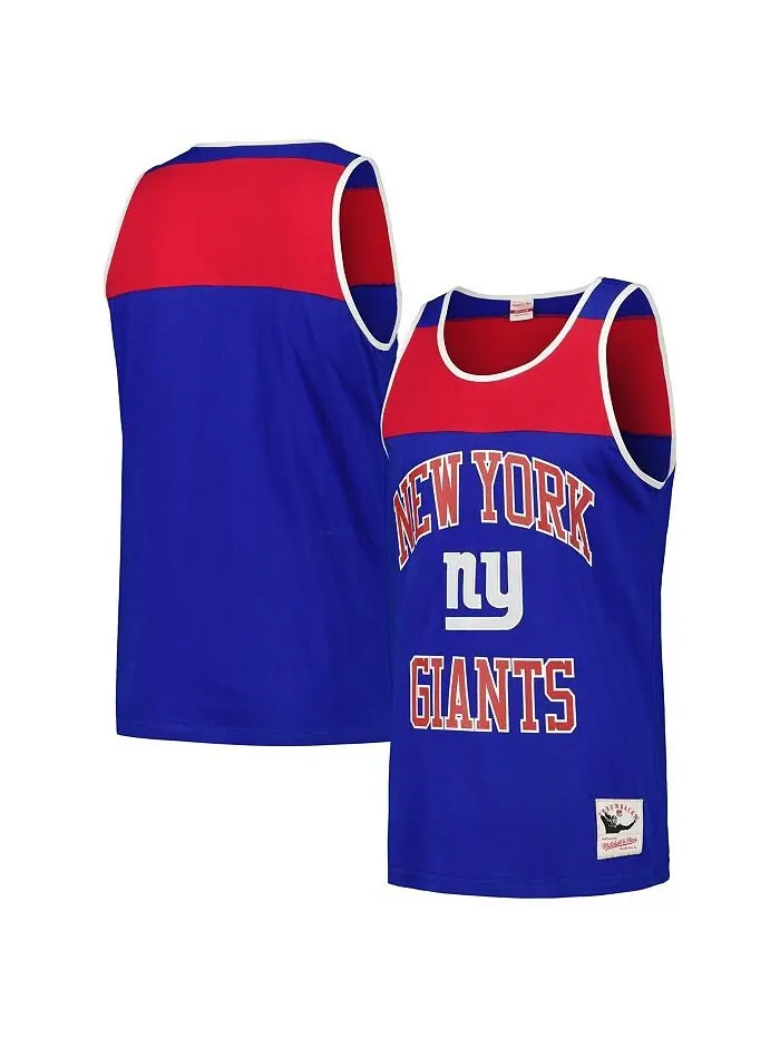 Мужская красная майка New York Giants Heritage с цветными блоками Royal, красная Mitchell & Ness — изображение 1 из 1