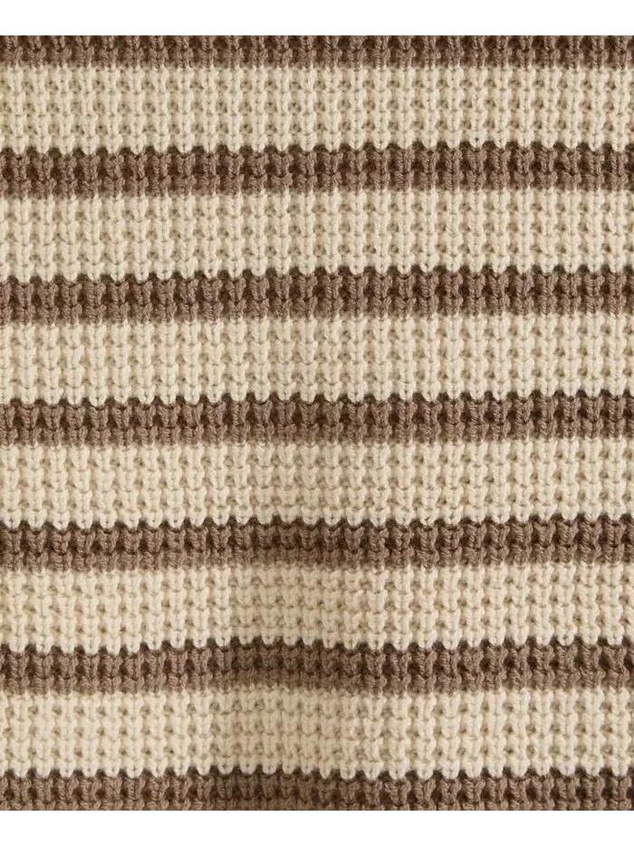 Свитер с круглым вырезом в полоску из пряжи Big Boys Yarn Dye SCOTCH & SODA — изображение 6 из 7, пергаментный