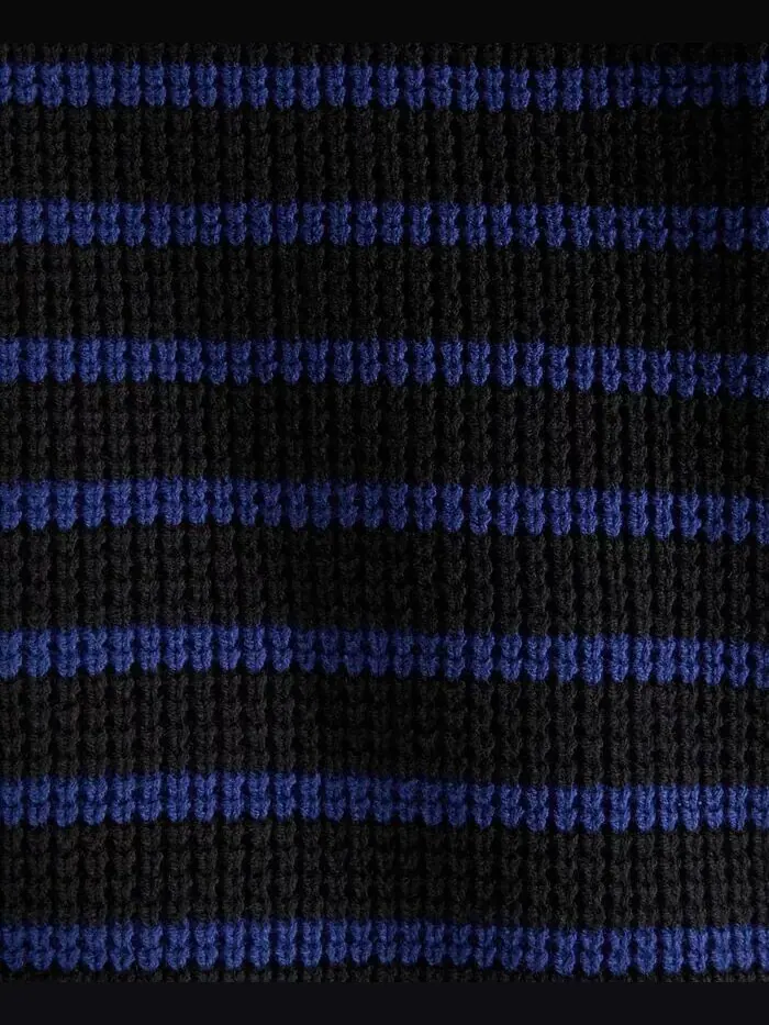 Свитер с круглым вырезом в полоску из пряжи Big Boys Yarn Dye SCOTCH & SODA — изображение 7 из 9, черный
