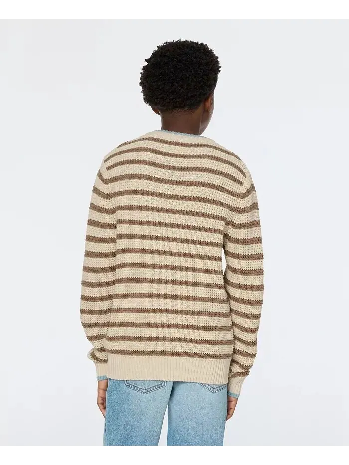 Свитер с круглым вырезом в полоску из пряжи Big Boys Yarn Dye SCOTCH & SODA — изображение 9 из 9, черный