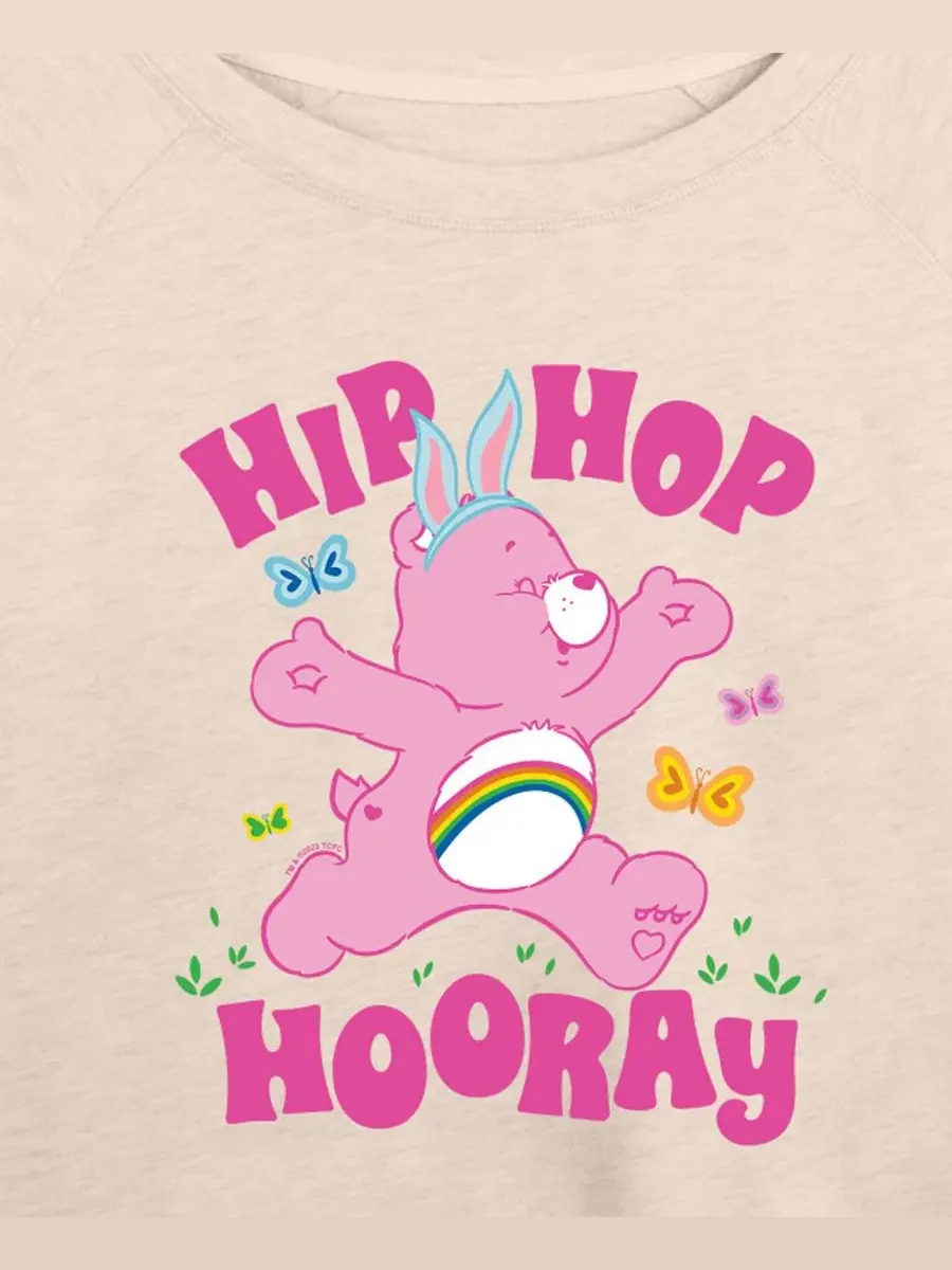 Футболка с длинным рукавом из французского терракота с принтом Care Bears Hip Hop Hooray Hybrid — изображение 2 из 3