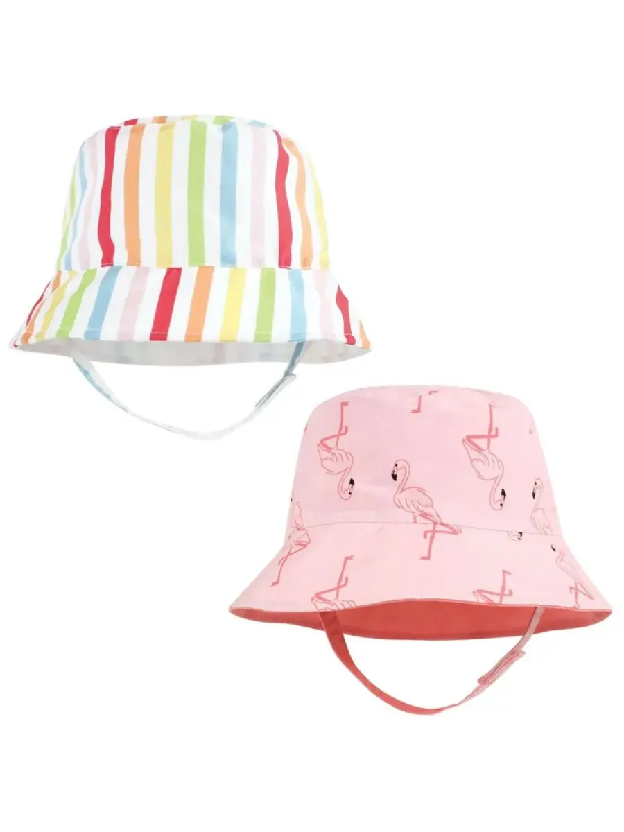 Шляпа для защиты от солнца Hudson Baby, Flamingo Rainbow Stripe — изображение 1 из 1
