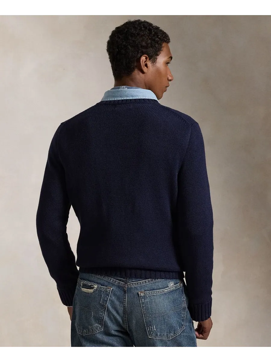 Унисекс свитер с культовым флагом Polo Ralph Lauren — изображение 2 из 6, синий