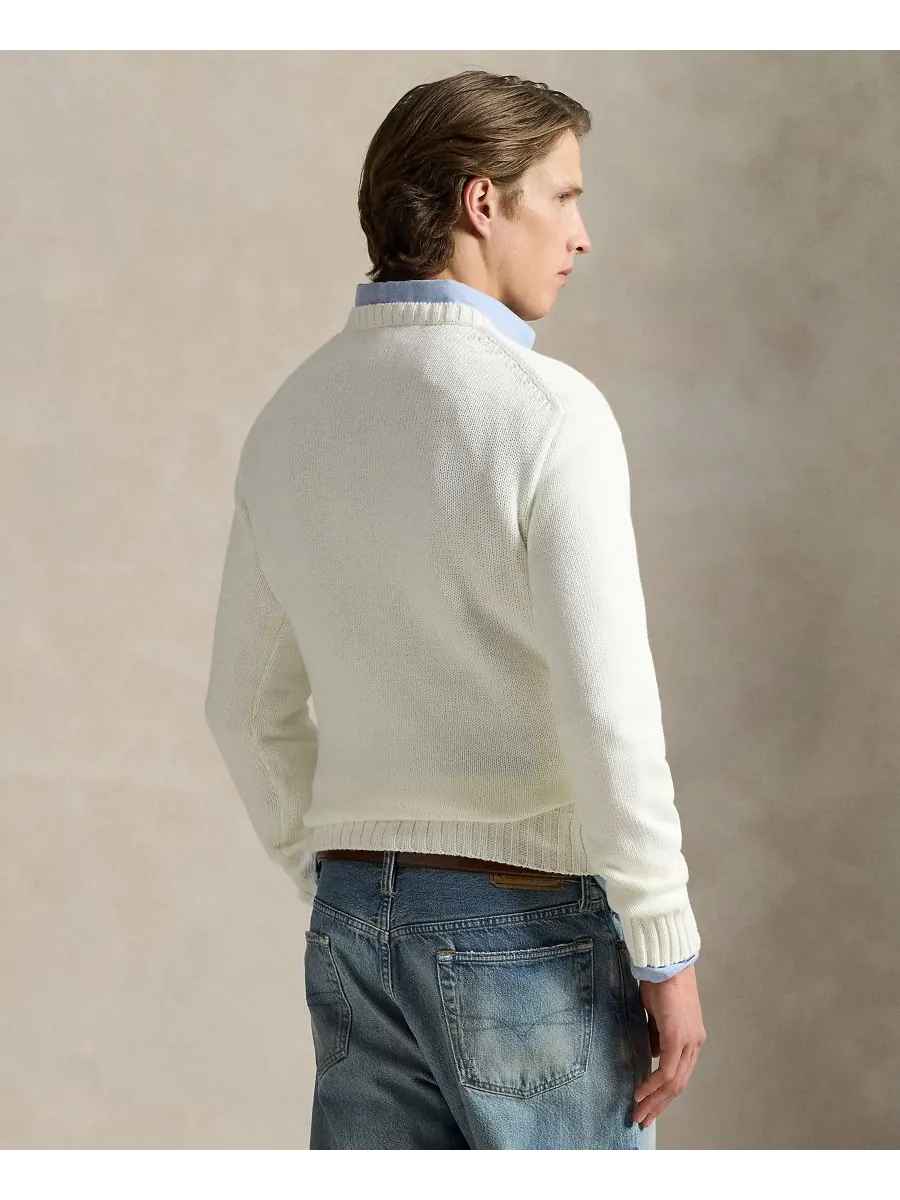 Унисекс свитер с культовым флагом Polo Ralph Lauren — изображение 2 из 5, белый