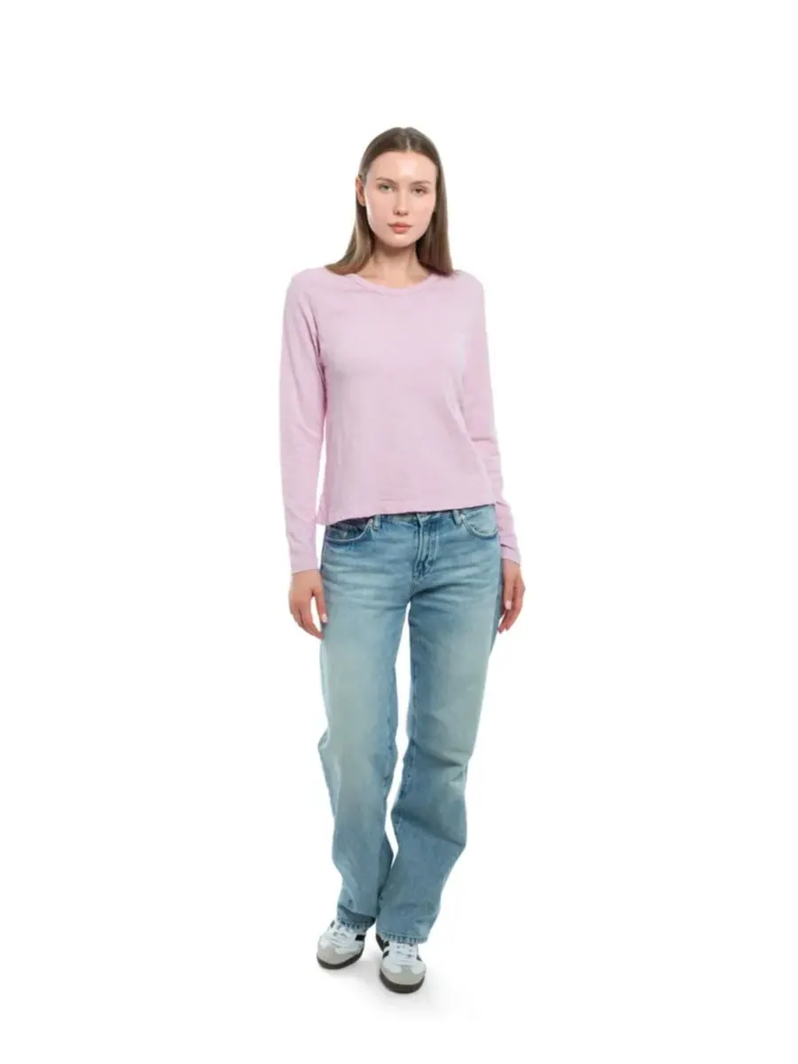 Женская футболка с длинным рукавом детского кроя WILT Clothing — изображение 3 из 4, фиолетовый