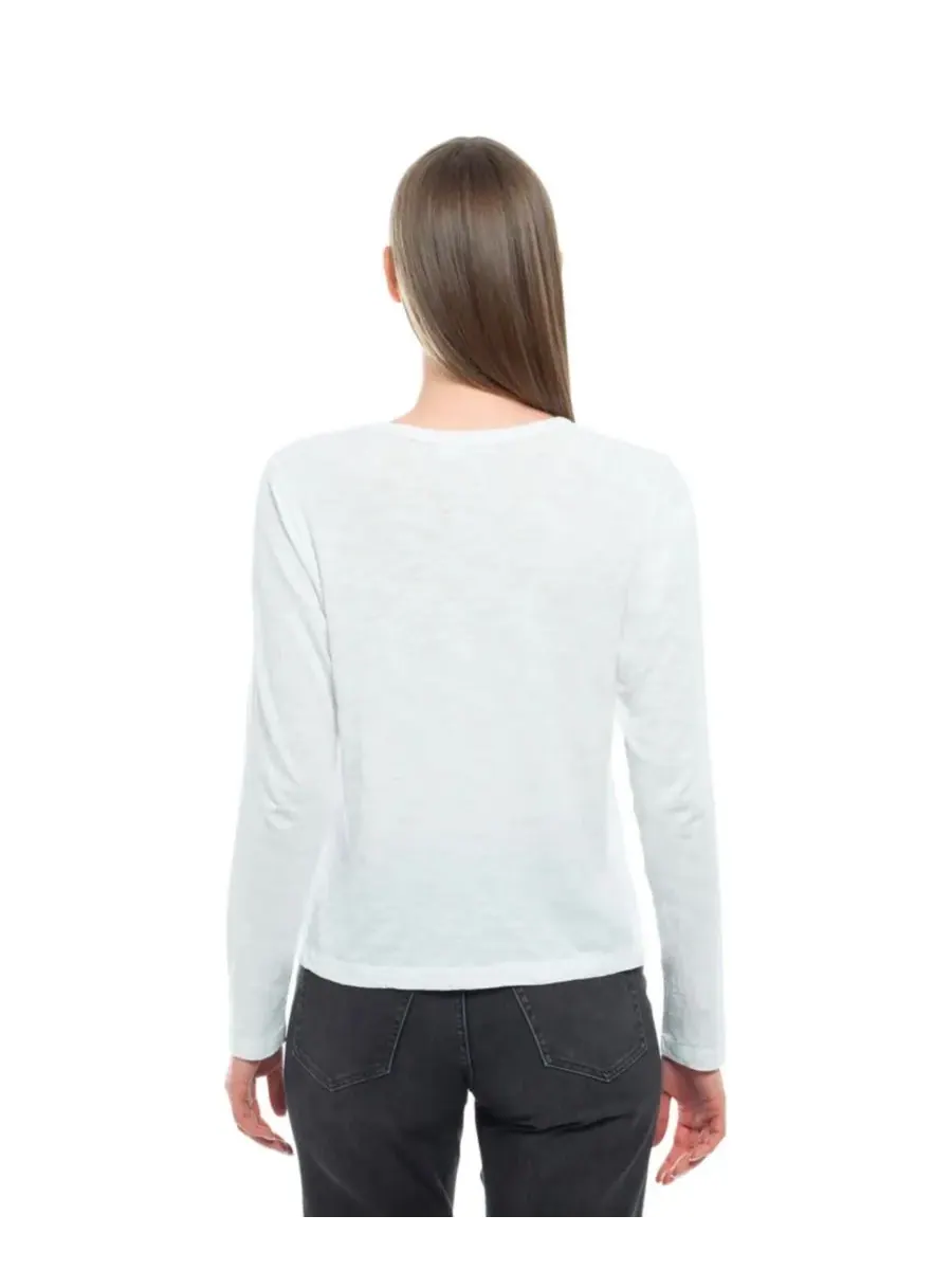 Женская футболка с длинным рукавом детского кроя WILT Clothing — изображение 4 из 4, белый