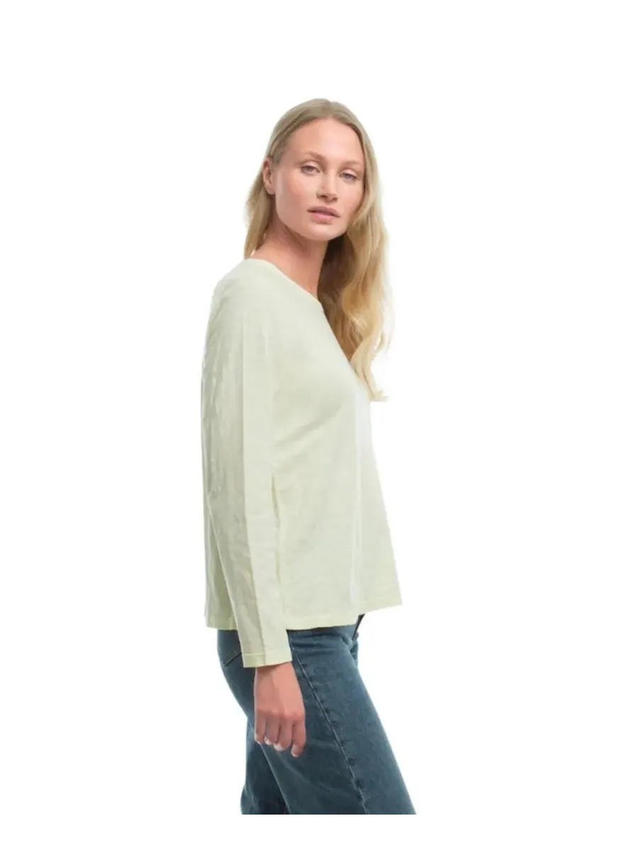 Женская футболка с длинным рукавом детского кроя WILT Clothing — изображение 2 из 4, прозрачный желтый