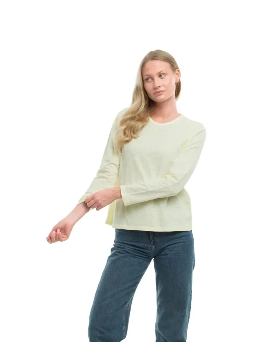 Женская футболка с длинным рукавом детского кроя WILT Clothing — изображение 4 из 4, прозрачный желтый